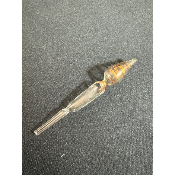 Vintage Egyptian Hand-Blown Blue Glass Perfume Bottle With Gold Accents - Picture 8 of 10